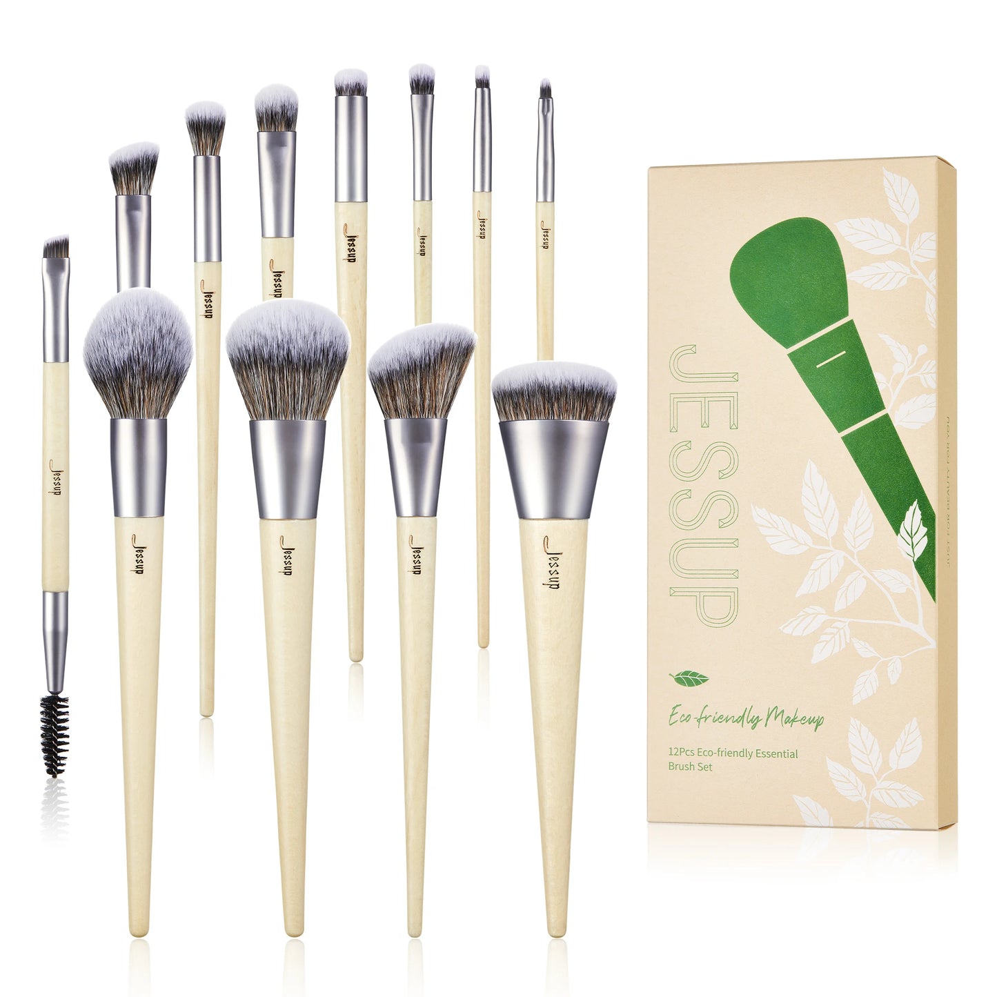 Jessup Makeup Brushes Set,10-14pcs Make Up Brush Contour Foundation Powder Eyeshadow Highlight Blending Concealer Liner T336