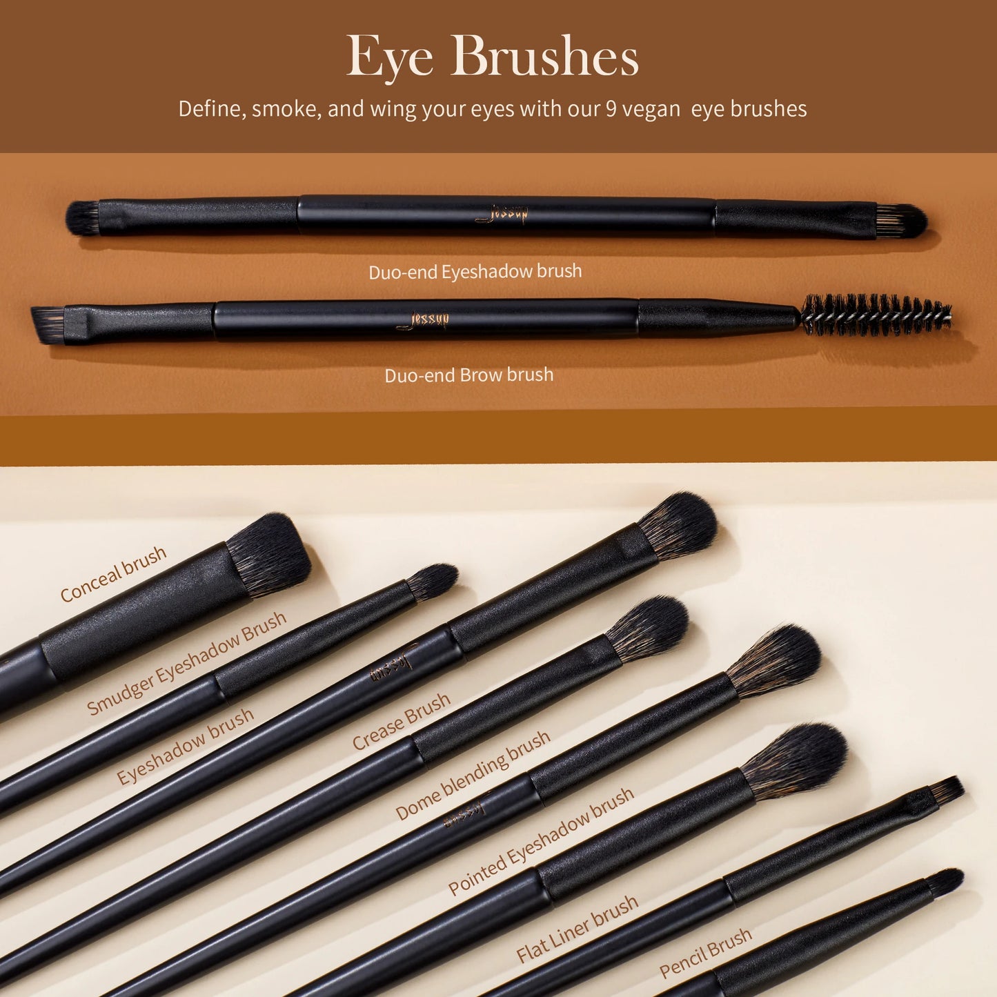Jessup Makeup Brushes Set,10-14pcs Make Up Brush Contour Foundation Powder Eyeshadow Highlight Blending Concealer Liner T336